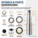 Pregreased 5 on 4.5'' Hub and #84 Spindle Kits for 3500lbs Trailer