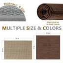 SMILOOL Non Slip Stair Landing Rug for Wooden Steps Indoor, Stair Landing Mat Square 31" x 31" Landing Rugs for Wood Stairs, Carpet Stair Treads Matching Mats, Light Grey