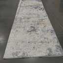 Area Rug Living Room Rugs - 10x14 Abstract Large Soft Indoor Washable Rug Neutral Modern Low Pile Carpet for Bedroom Dining Room Farmhouse Home Office - Blue