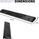 Rubber Curb Ramp 1.5" Rise Threshold Ramp for Driveway 2 Pcs