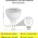 MR16 LED Bulb, 12&36V Low-Voltage GU5.3 LED Bulbs, 3000K LED Light Bulbs. Suitable for Road Light, Patio Lights, Track Lights, Outdoor and Indoor Landscape Lighting. 12 -Pack, dimmable. (Striped Pure White)