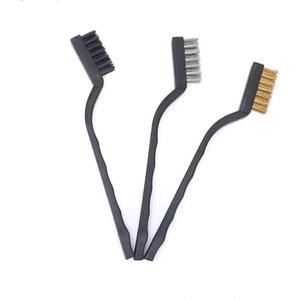 Brass Brush, Small Wire Brush.Used for Stove Cleaning, 7-inch Small Toothbrush, Mini Kitchen Cleaning Brush, Rust Removal Industrial Brush, Stainless Steel Stationery Brush, 7 Pack