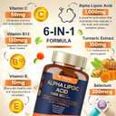Totaria Alpha Lipoic Acid 1000mg - ALA Supplement Antioxidant for Neuropathy Support Nerve Health, Liver Detox, Antioxidant, Metabolism and Cell Energy, Anti-Aging - Non-GMO, Gluten Free, Vegan Safe