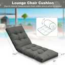 Outdoor Lounge Chair Cushions, 74.4 x 22 x 4.7 Inches Waterproof Fade Resistant Patio Cushion for Chaise Lounger