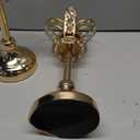 OwnMy 2PCS Crystal Crown Candlestick Holders Tea Light Holders Metal Tealight Candelabra, Gold Crystal Votive Candlesticks Set Elegant Candle Stick Holder Candle Centerpiece for Dining Table, 14" H (35CM)