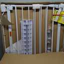 Baby Gate No Drilling, 29"-40" Auto Close Dog Gate Indoor for Doorways & Stairs, Pressure Mounted Adjustable Pet Gate, Easy Walk Through Child Gate for Children & Pets Stroller Friendly, White