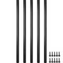 101 Pack 32" Iron Balusters, 3/4" Square Hollow Straight Metal Baluster for Decks Porch Stair Balcony Black Aluminum Spindles (101, 32 inch)