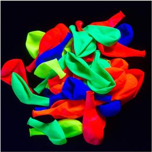 Glow King Black Light Reactive Neon Balloons | Glow In The Dark Latex Balloons in Multiple Colors | Fun UV Fluorescent Party Gift for Events | Luminous Ballons for Birthday Decoration  100 Pack