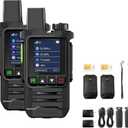 2Units Portable Radios Unlimited Range Nationwide Global Walkie Talkie 5000 MilesTwo Way Radios & 5000mAh Type-C Battery with SIM Cards
