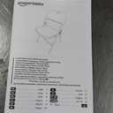 Amazon Basics Sturdy Foldable Plastic Chair, Portable, 350-Pound Capacity, Black, 6-Pack