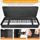 AKOZLIN 88 Key Keyboard Case, Padded Piano Bag with Handle and Adjustable Shoulder Straps, Large Portable Piano Keyboard Case, Soft Keyboard Gig Bag with Pockets for Accessories 57.5"x18"x6.75", For Full 88key-57.5"x18"x6.75"