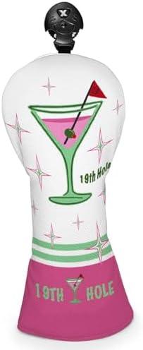 Golf Club Head Covers for Men Women, PU Leather Golf Headcover for Driver Fairway Wood and Hybrid, Funny Golf Accessories