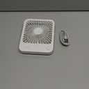 JISULIFE Desk Fan Battery Rechargeable, 4500mAh 180Foldable Portable Personal Fan, 4 Speeds Adjustable Long Battery-life for Home Office Travel Outdoor Gifts for Women Men-White