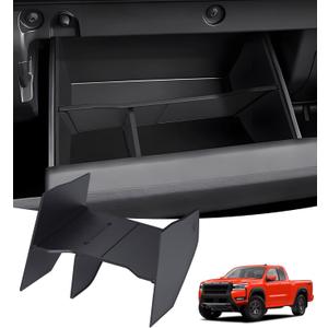 Glove Box Organizer Compatible with Nissan Frontier 2026 2025 2024 2023 2022, Interior Accessories Glove Box Compartment Insert Storage Dividers for 2022-2026 Frontier, Black