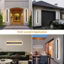 2 Pcs Modern Outdoor Wall Lights 31.5inch Dimmable 3000K-6000K with Remote Control Waterproof IP65 Exterior Long Wall Sconce for House Garage Patio