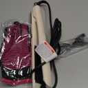 Hair Straightener 1 Inch Flat Iron and Curler 2 in 1 Titanium Ceramic Ionic Dual Voltage Straightener with Heat-Resistant Silicone, for Less Frizz, Shinier & Smoother (Beige)