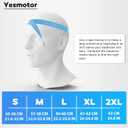 Yesmotor 3/4 Motorcycle Helmets Retro Open Face Vespa Scooters Helmet with Clear Visor for Men and Women- DOT Approved, M