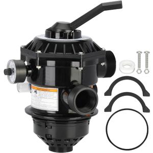 262506 1-1/2-Inch 6-Way Clamp Style Valve Compatible with pentair 262506 Multiport Valve,Fit for Tagelus/Sand Dollar/Meteor Pool and Spa Sand Filter