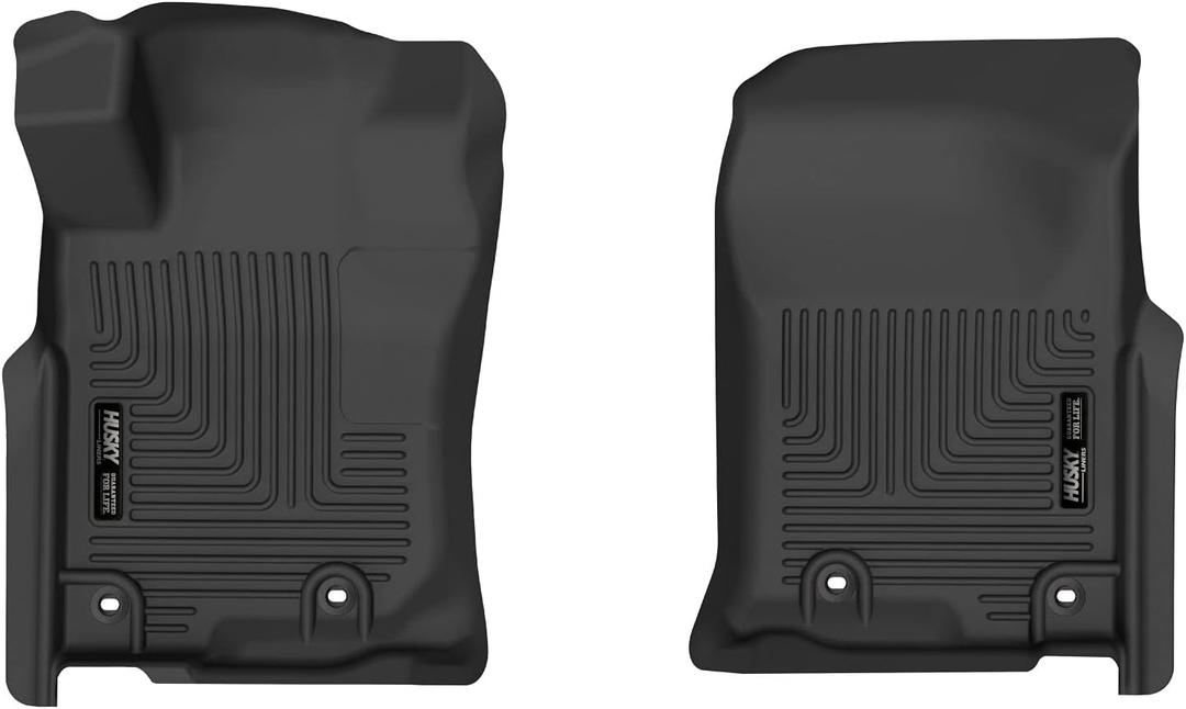 Husky Liners X-act Contour Floor Mats | Fits 2013-2024 Toyota 4Runner, 2014-2023 Lexus GX460 | Front Row, 2-pc Black - 53761