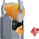 Slushie Machine, 101oz Large Capacity Slushy Machine for Home with Portable Handle, Real-time Temp Display, 5 Preset Modes for Margaritas, Frapps, Milkshake, Juice and More (Gray)
