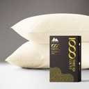MAYFAIR LINEN 100% Egyptian Cotton Pillow Cases - 1000 Thread Count Pillow Cases Queen/Standard Size Set of 2, Soft & Breathable Extra Long Staple Sateen Weave Cotton Pillow Covers for Bed - Ivory