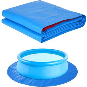 12 x 12 Ft Swimming Pool Ground Cloth, Round Swimming Pool Liner Pad Heavy Duty Pool Ground Mat Protector Pad Prevents Punctures Pool Tarp for Above Ground Swimming Pools