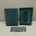IBENZER Compatible with Old Version MacBook Air 13 Inch Case (2010-2017 Release). Models: A1466 / A1369, Plastic Hard Shell Case with Keyboard Cover for Mac Air 13,Quezhal Green, A13QUGN+1