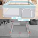 Baby Playpen, 50x50 Inch Baby Playard for Babies and Toddlers, Play Pens for Indoor & Outdoor, Sturdy Safety Play Yard with Soft Breathable Mesh, Anti-Fall, Grey