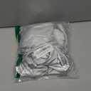 MakeMeChic Women's 2 Piece Gold Bikini Sets Metallic High Waisted Ruched Halter Tie Side Swim Bathing Suit, White, Small