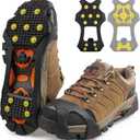 Ice Snow Cleats for Shoes and Boots, Walk Traction Cleats Crampons Anti Slip 11 Studs Ice Snow Grippers Over Shoe for Men Women Walking on Snow Ice (Large(8.5-10 Men/10-11.5 Women))