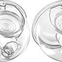 Wearable Breast Pump Parts Milk Collector Cup Flange 24mm Compatible with Momcozy/TSRETE S9/S10/S12 Breast Pump Replacement Parts Accessories, 2 Sets, Extra Duckbill Valve&Silicone Diaphragm