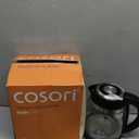 Cosori Electric Kettle, No Plastic Contact With Water, Wide Mouth For Easy Cleaning, Auto Shut Off, 1.7L Tea Kettle & Hot Water Boiler, Water Heater & Teapot, Borosilicate Glass, Black, 1500W