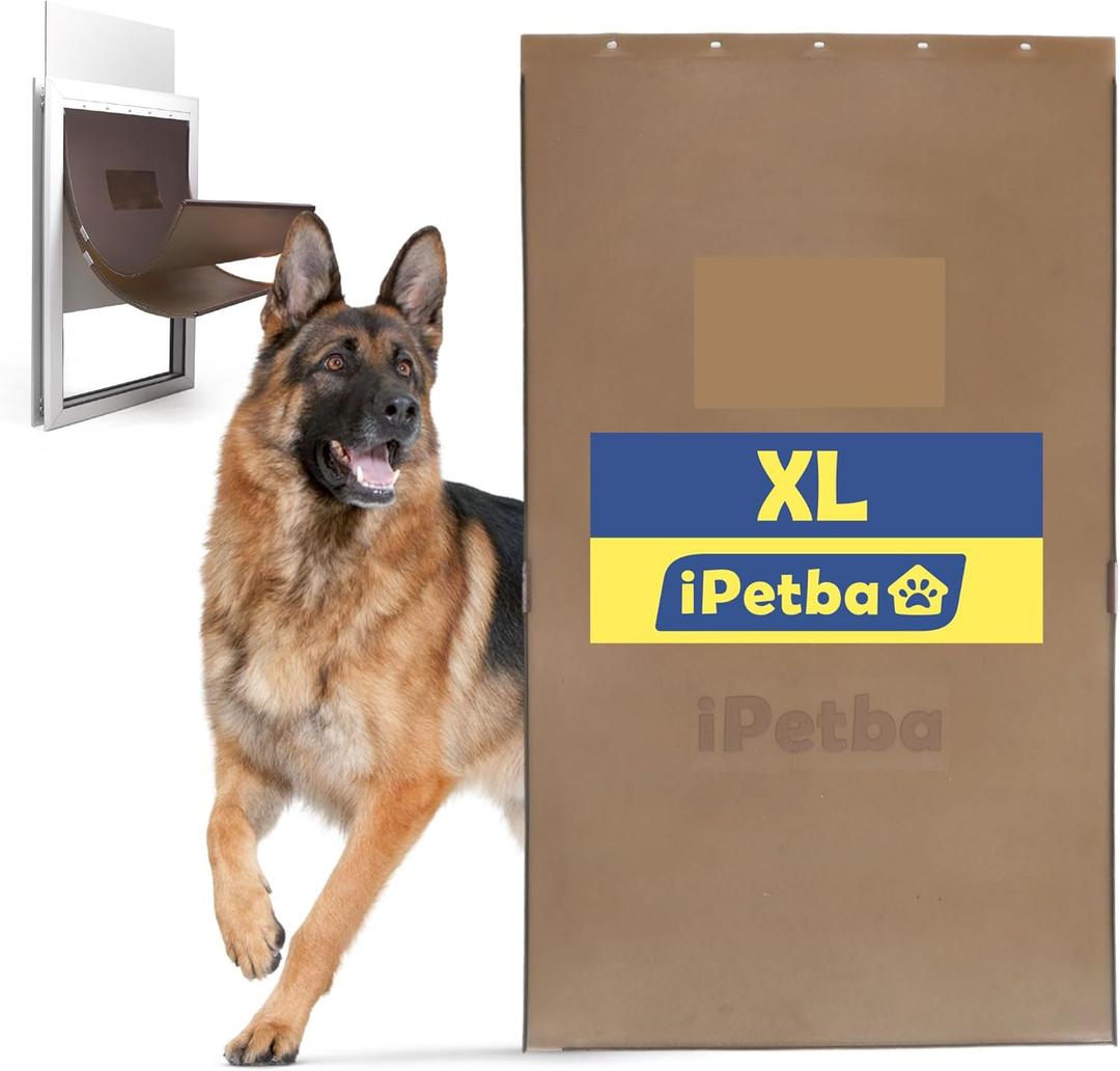 XL Dog Door Replacement Flaps 24 1/4" x 14 3/8", Flexible and Durable Doggy Door Flap Replacement, Weather Resistant