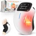 Cordless Knee Massager with LED Screen, Infrared Heat and Vibration Knee Pain Relief for Swelling Stiff Joints, Stretched Ligament and Muscles Injuries, Portable Knee Massage for Family and Friends