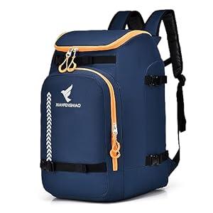 Ski Boot Bag,50L Waterproof Ski Boot Travel Backpack for Snowboard Boots, Skiing Helmet, Goggles, Gloves, Skis, Snowboard & Accessories for Men,Women and Youth (Black)