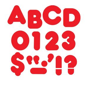 Red 4-Inch Casual Uppercase Ready Letters®, Pack of 2