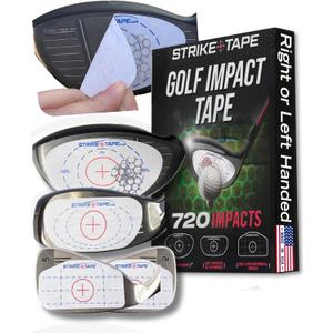 STRIKEPRO StrikeTape Golf Impact Tape. Right or Left Handed. Optimized for Clean Removal and Multiple Swing impacts. Choose Your Labels, Driver Impact Labels only or Combo Drivers/Hyrbids/Irons.