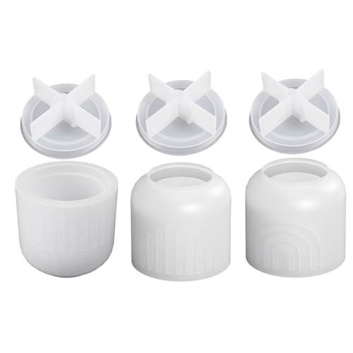 DIIOOMIEEU Silicone Candle Cup Molds Silicone Storage Box Moulds Resin Casting Molds for Hand-Making Lover