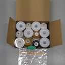 New brothread - 18 Options - Multi-Purpose 100% Mercerized Cotton Threads 50S/3 600M(660Y) Each Spool for Quilting, Serger, Sewing and Embroidery - 12 Neutral&Jean Colors