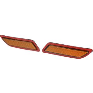 X AUTOHAUX Pair Front Bumper Reflector Side Marker 63147274521 63147274522 for BMW F30 F31 3-Series 2013-2015 Replace Amber Color Reflector Yellow