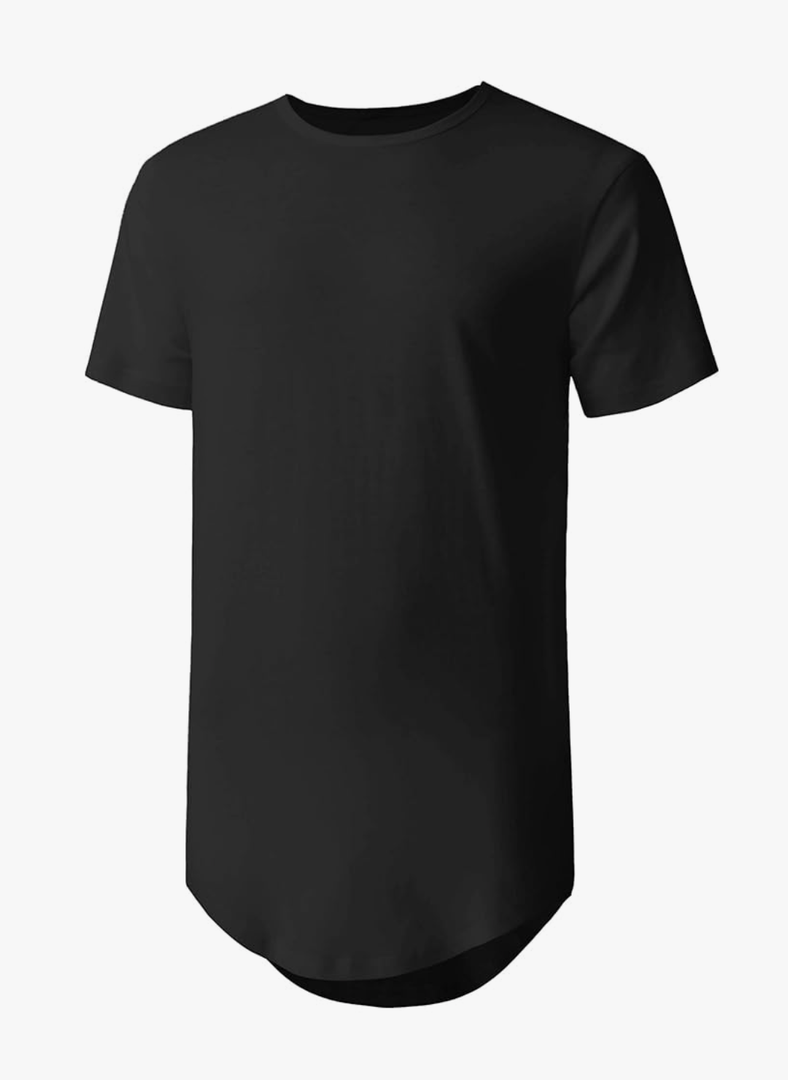 CH Mens Basic Hipster Plain Hip Hop Jersey Soft Casual T-Shirts, Black, Small