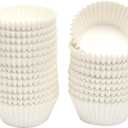 qiqee 300 Count Jumbo Cupcake Liners White Muffin Liners Food Grade Baking Cups Paper No SmellsLarge Size