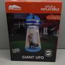 Joiedomi 9 FT Tall Halloween Inflatable UFO Outdoor Decoration, Blow Up Blue Flat Rim UFO with Built-in Color Changing LEDs for Halloween Indoor Outdoor Yard Garden Lawn Party Decoration