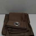NICETOWN Blackout Curtain Panels for Bedroom Window, Triple Weave Microfiber Energy Saving Thermal Insulated Solid Grommet Blackout Draperies and Drapes (One Pair, 42 Inch by 45 Inch, Toffee Brown)