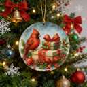 Red Cardinal Christmas Ornaments - 3 Pcs Polystyrene Christmas Tree Decoration, Red Cardinal Christmas Bereavement Gifts for Women Men, Sympathy Gifts for Loss of Loved One