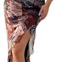 Verdusa Women's 2 Piece Boho Western Outfit Backless Halter Top Split Thigh Skirt, Size XS