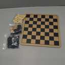 Regal Games - Reversible Wooden Board for Chess, Checkers & Tic-Tac-Toe - 24 Interlocking Wooden Checkers and 32 Standard Chess Pieces - for Age 8 to Adult for Family Fun