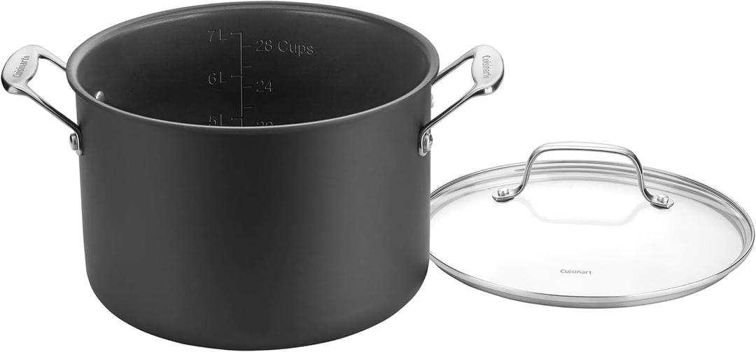 Cuisinart Chef's Classic PURELYCERAMIC Nonstick PFAS Free Hard-Anodized 8-Quart Stockpot with Cover, 666C-24