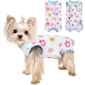 Dog Recovery Suit for Dogs Cats After Spay Surgery Surgical Surgery Suit Female Neuter Dog Onesie for Surgery Cone Alternative Suitical Pet Pajamas Body Suits Shirt, Wooden Horse, S