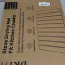 Large Stone Dish Drying Mats for Kitchen Counter,23.6x 15.3,Eco-Friendly,Foldable quick dry stone mat kitchen,Absorbent Diatomaceous Earth Mats for Dishes Bottles Cups Bathroom Any Countertop-white